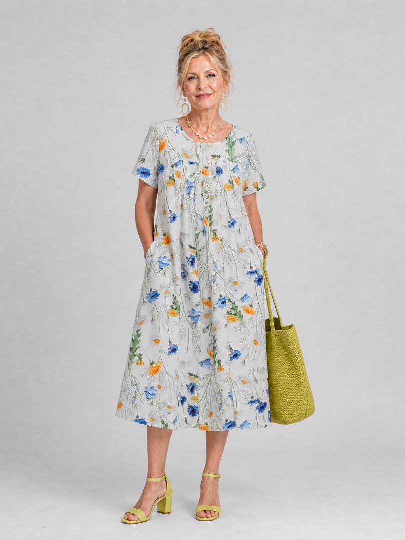 Kaylee | Wildflower Pocket Midi Dress